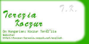 terezia koczur business card